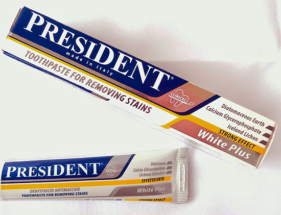 Отбеливающая зубная паста President White Plus