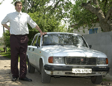 No, this isn’t a toy, but at 8ft 5ins Leonid Stadnik makes this car look like a Mini